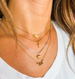 J.HOFFMAN'S *From Texas, For Texas* TX Initial Necklace- 24k gold