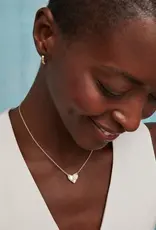 KENDRA SCOTT Heart Letter Gold Pendant Necklace