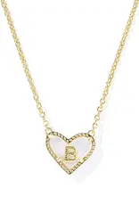 KENDRA SCOTT Heart Letter Gold Pendant Necklace