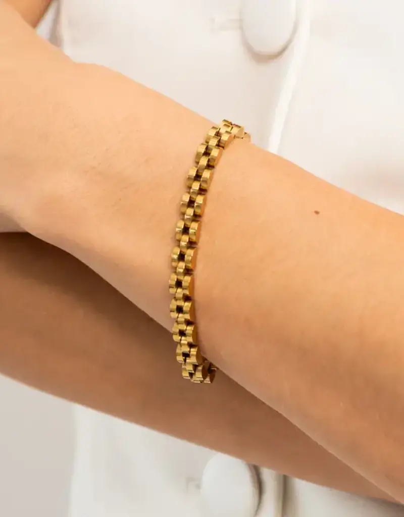 J.HOFFMAN'S Dainty Watch Band Bracelet- Gold