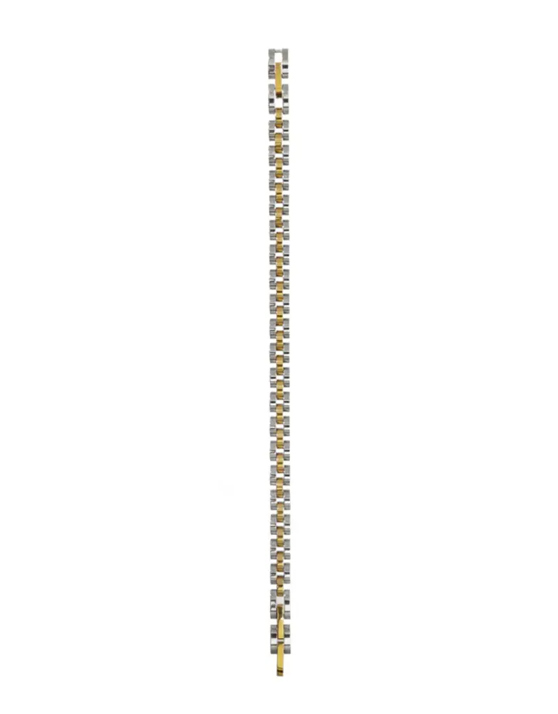 J.HOFFMAN'S Dainty Watch Band Bracelet in Two Tone