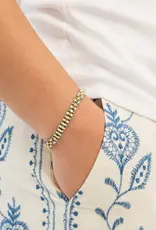 J.HOFFMAN'S Dainty Watch Band Bracelet in Two Tone
