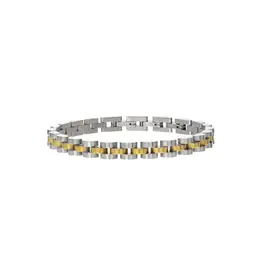 J.HOFFMAN'S Dainty Watch Band Bracelet in Two Tone