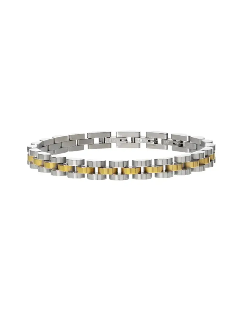 J.HOFFMAN'S Dainty Watch Band Bracelet in Two Tone