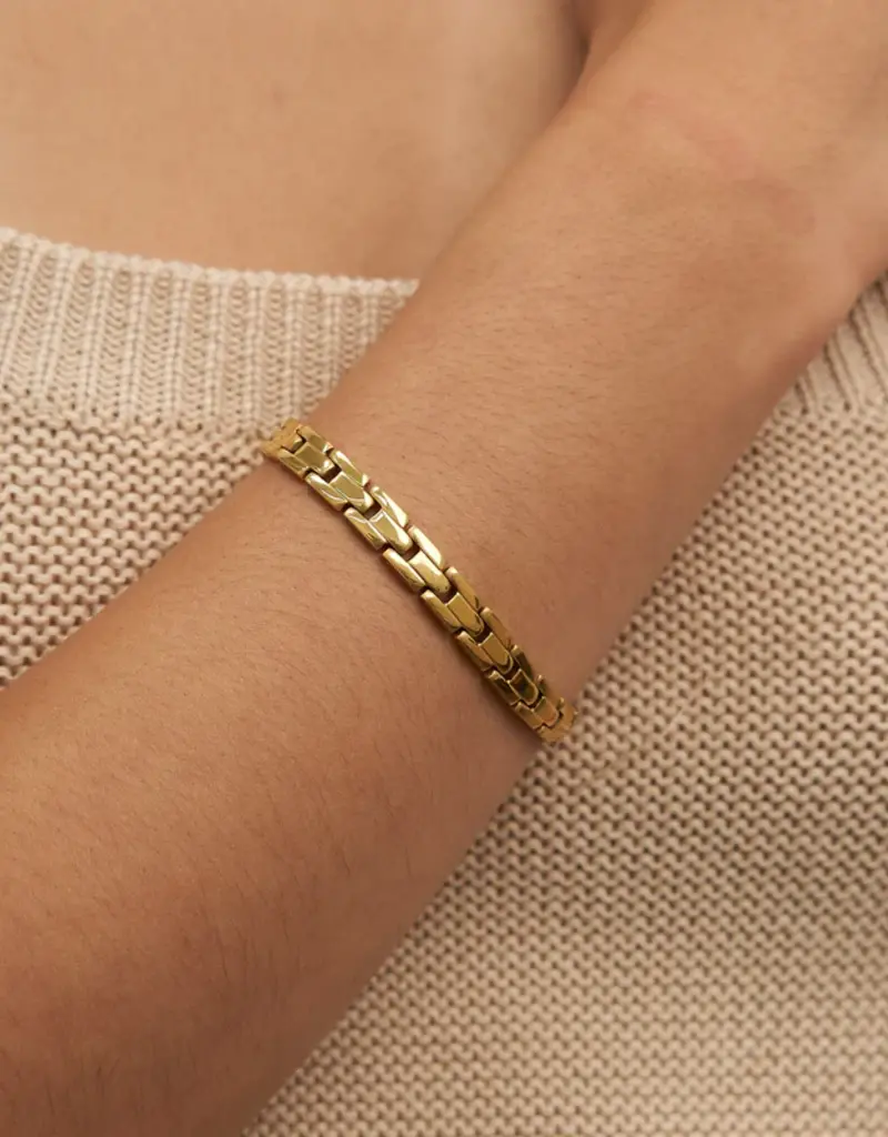J.HOFFMAN'S Squared Chain Bracelet- Gold