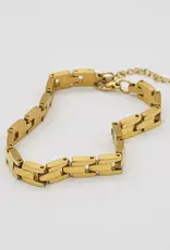 J.HOFFMAN'S Squared Chain Bracelet- Gold