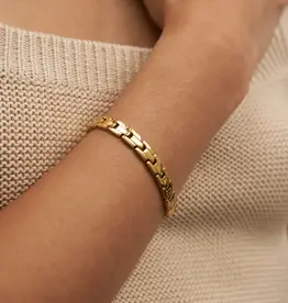 J.HOFFMAN'S Squared Chain Bracelet- Gold