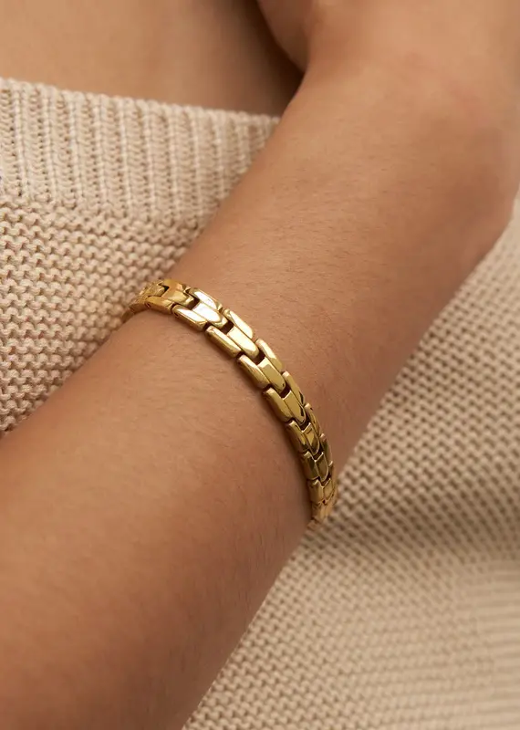 J.HOFFMAN'S Squared Chain Bracelet- Gold