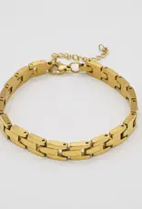 J.HOFFMAN'S Squared Chain Bracelet- Gold