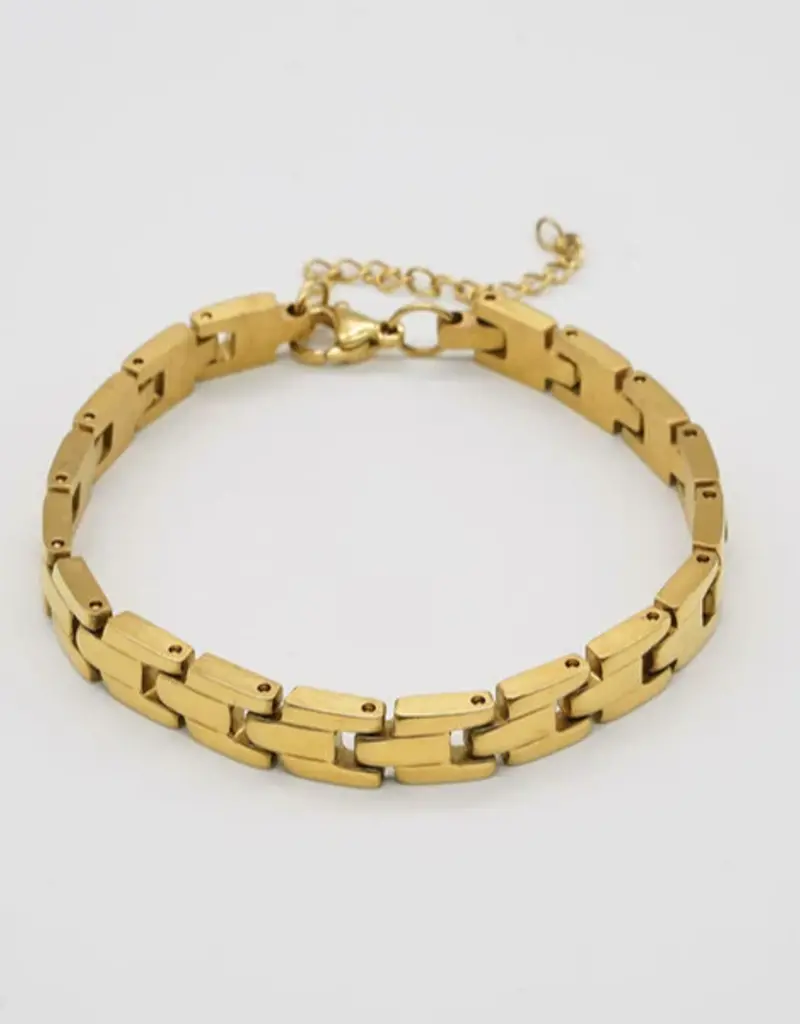 J.HOFFMAN'S Squared Chain Bracelet- Gold