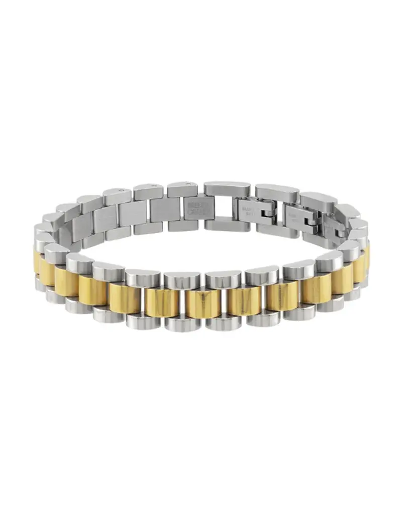 J.HOFFMAN'S Two Tone Watch Band Bracelet