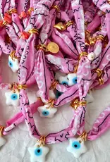 J.HOFFMAN'S Bandana Charm  Necklace- Pink