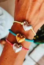 J.HOFFMAN'S Heart Cord Bracelet- Green