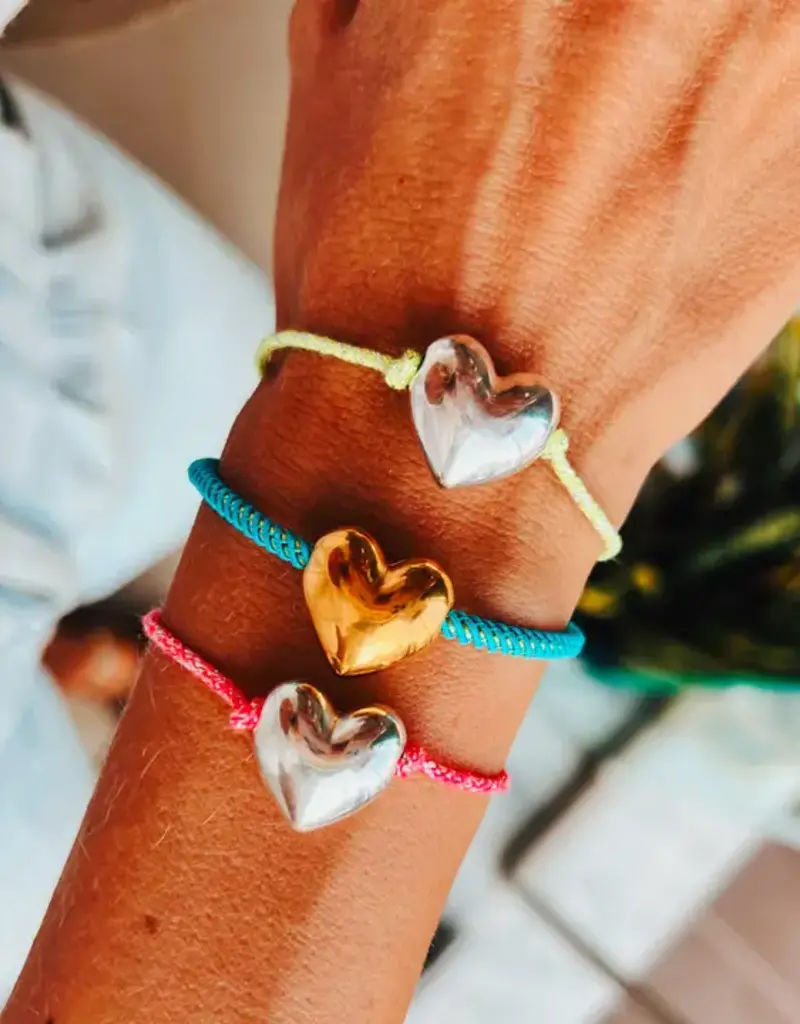 J.HOFFMAN'S Heart Cord Bracelet- Green