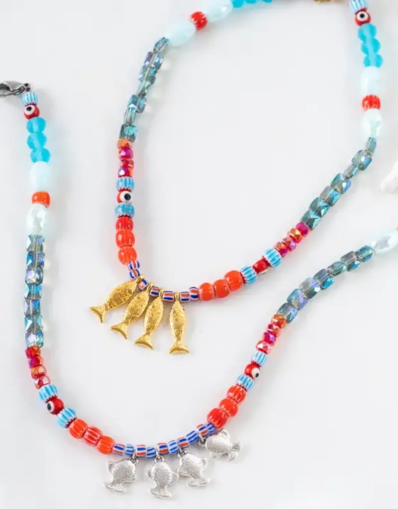 J.HOFFMAN'S Fish Beaded Necklace