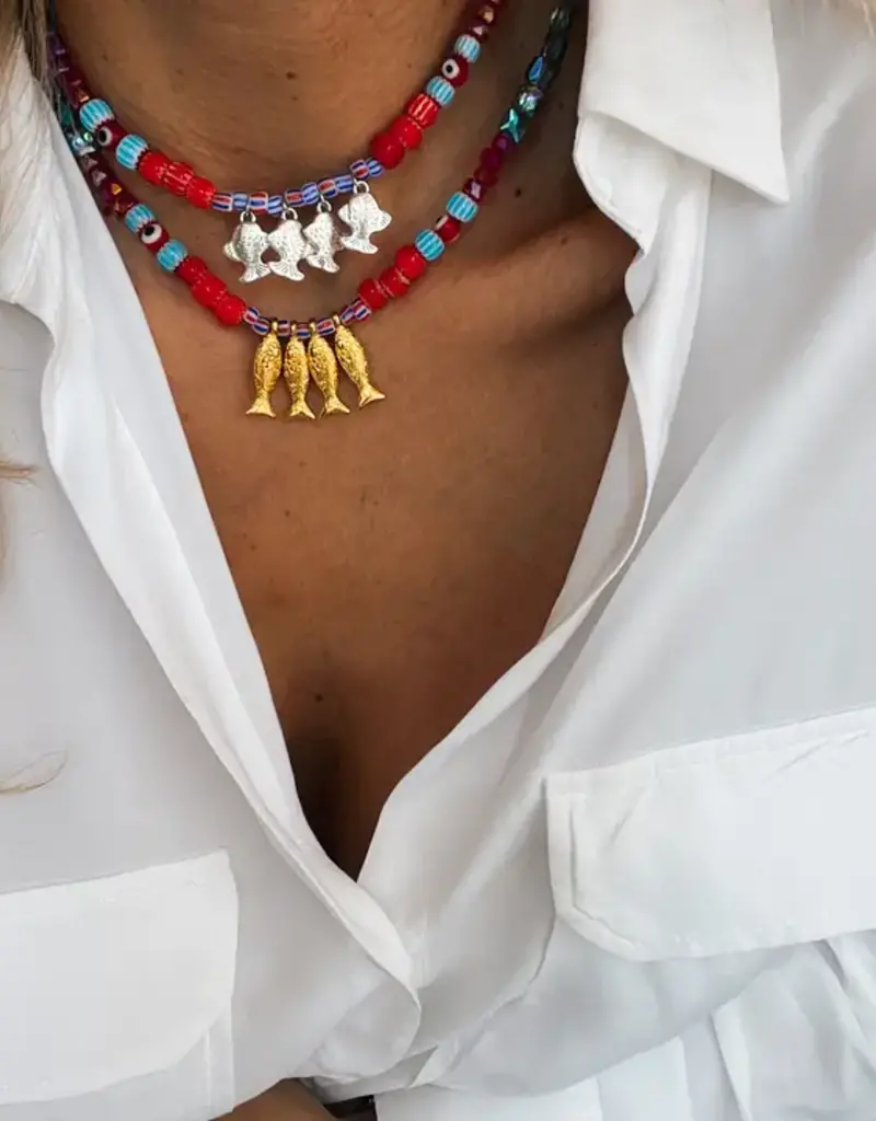 J.HOFFMAN'S Fish Beaded Necklace