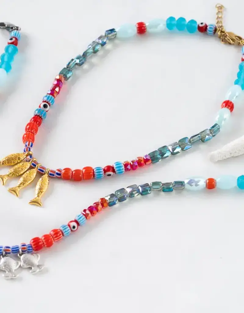 J.HOFFMAN'S Fish Beaded Necklace