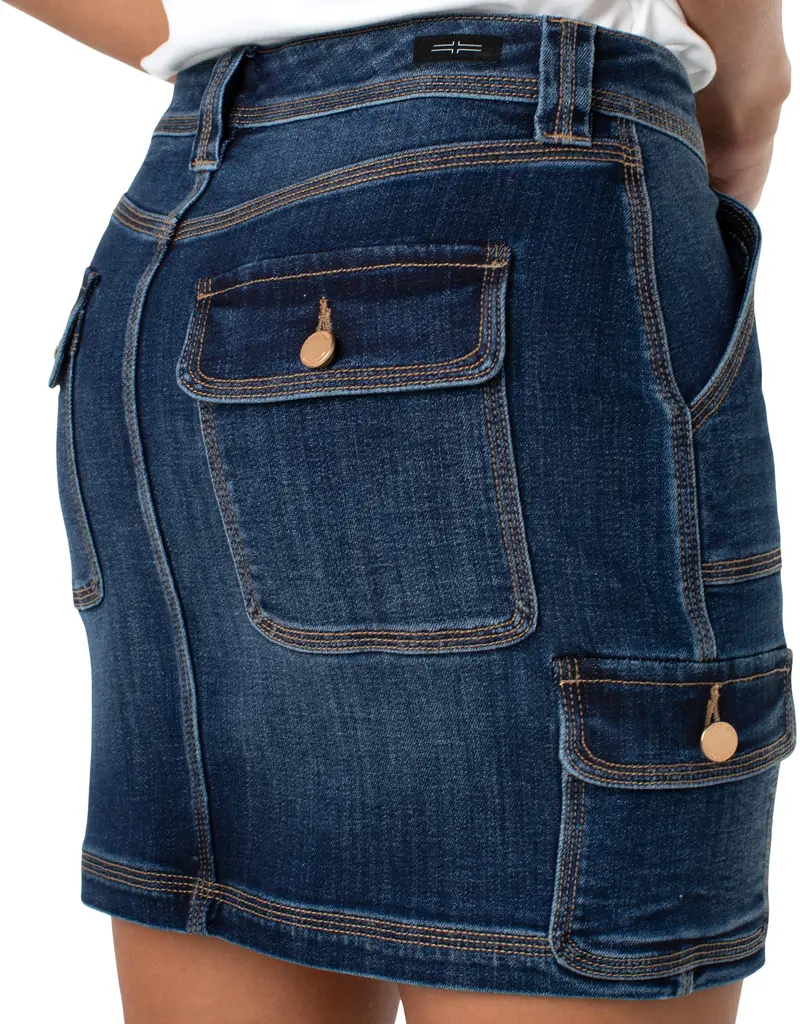 J.HOFFMAN'S Nina Triple Needle Cargo Skirt