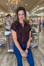 J.HOFFMAN'S Mocha Tempo Wrap Top