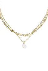 KENDRA SCOTT Ashton Multi Strand Necklace- Freshwater Pearl