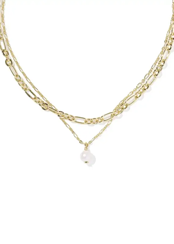 KENDRA SCOTT Ashton Multi Strand Necklace- Freshwater Pearl