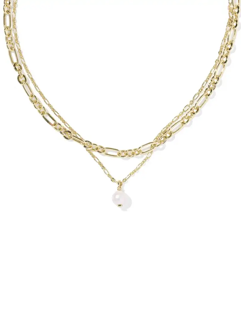KENDRA SCOTT Ashton Multi Strand Necklace- Freshwater Pearl