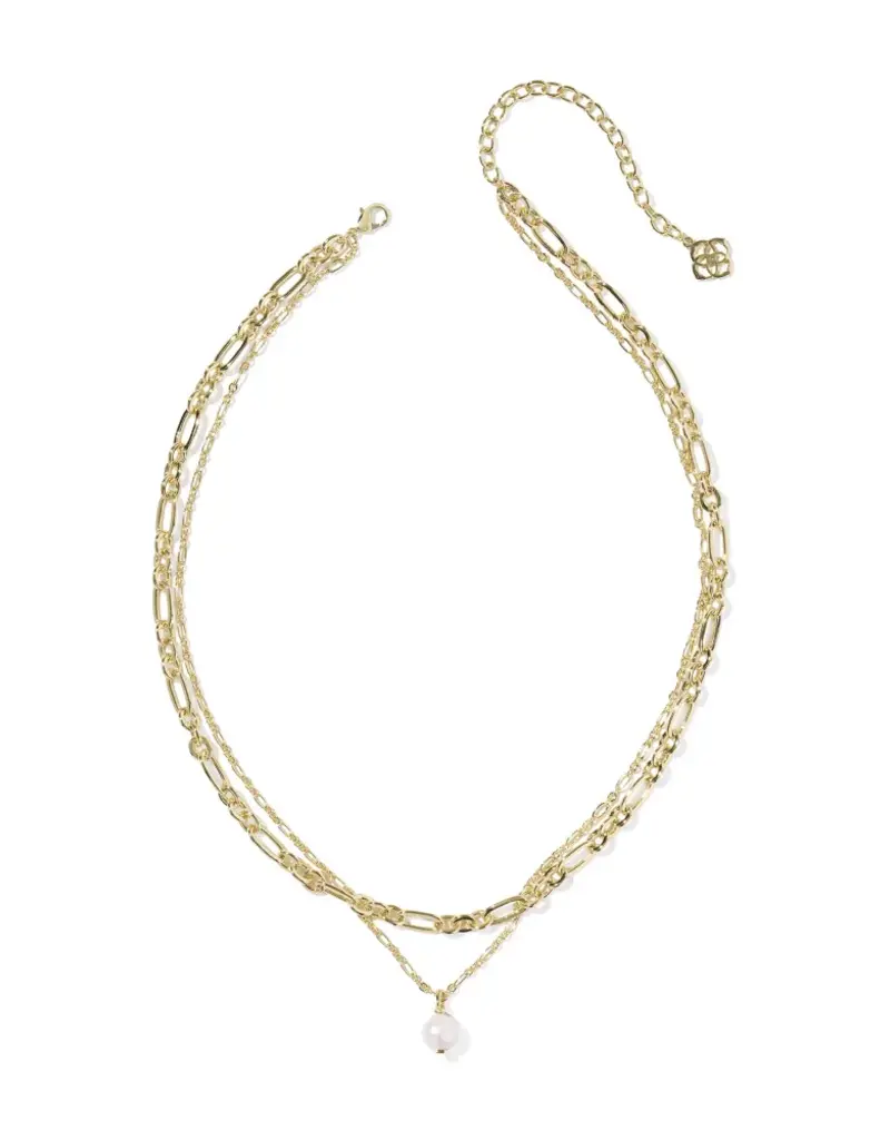 KENDRA SCOTT Ashton Multi Strand Necklace- Freshwater Pearl