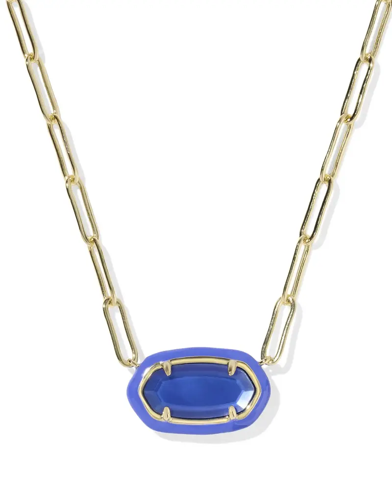 KENDRA SCOTT Elisa Enamel Framed Paperclip Necklace