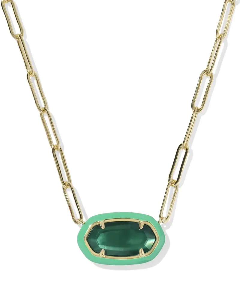 KENDRA SCOTT Elisa Enamel Framed Paperclip Necklace
