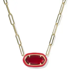 KENDRA SCOTT Elisa Enamel Framed Paperclip Necklace