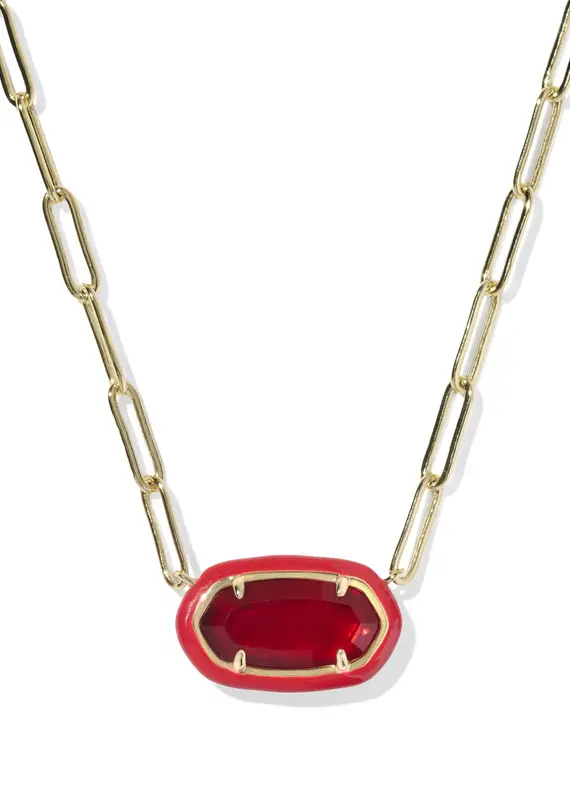KENDRA SCOTT Elisa Enamel Framed Paperclip Necklace