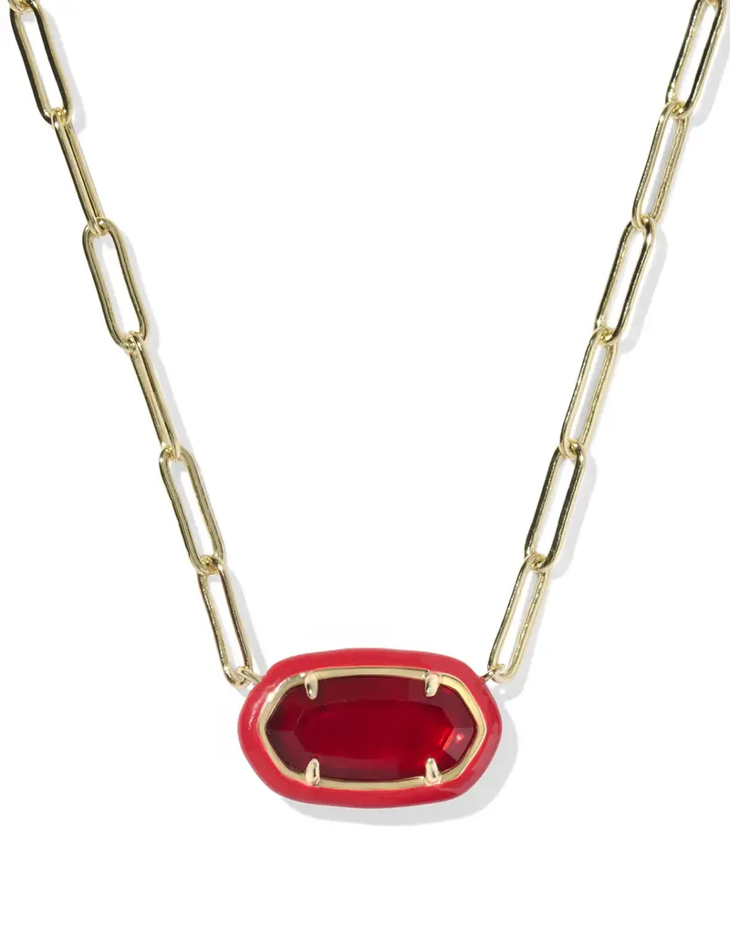 KENDRA SCOTT Elisa Enamel Framed Paperclip Necklace