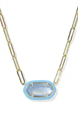 KENDRA SCOTT Elisa Enamel Framed Paperclip Necklace