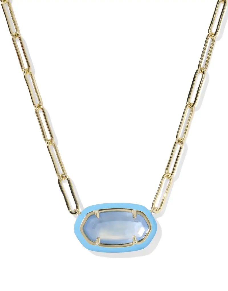 KENDRA SCOTT Elisa Enamel Framed Paperclip Necklace
