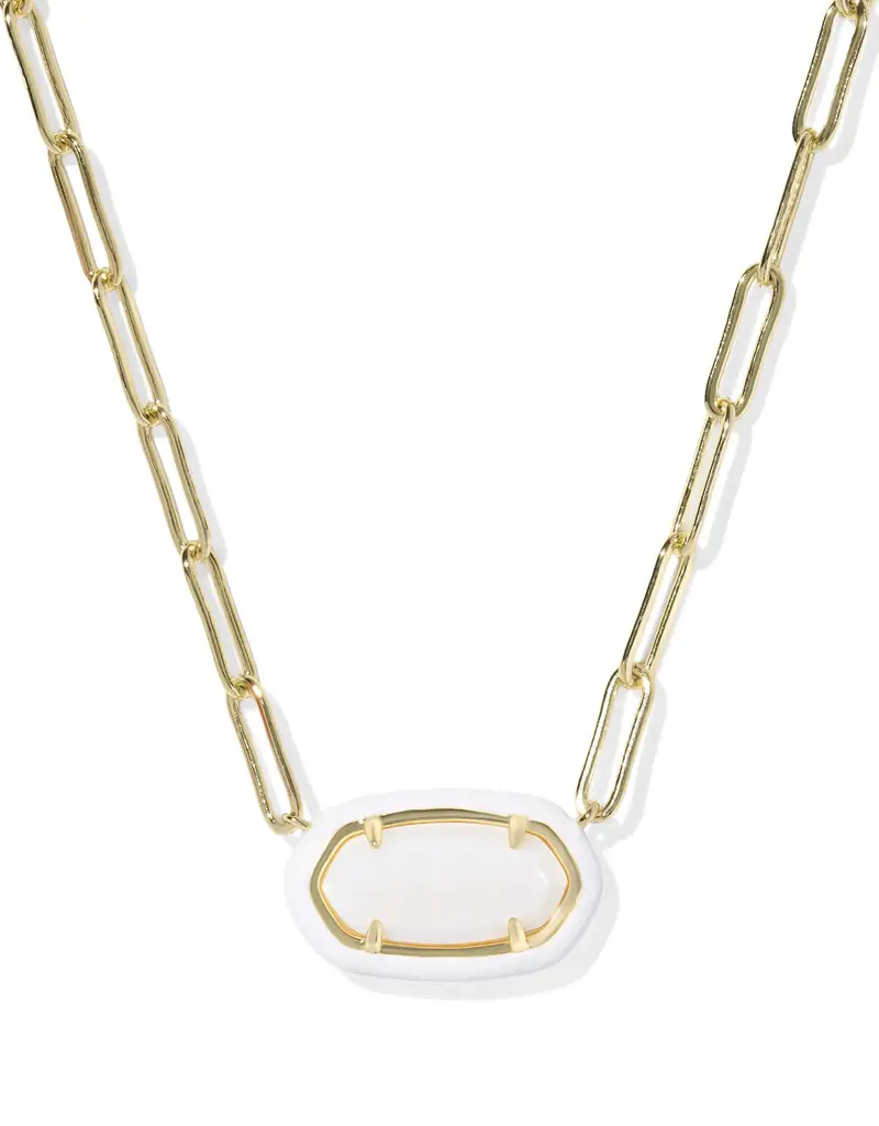 KENDRA SCOTT Elisa Enamel Framed Paperclip Necklace