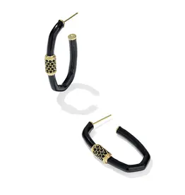 KENDRA SCOTT Emery Large Enamel Hoop Earrings
