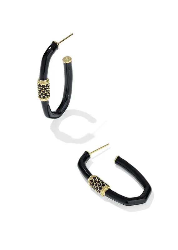 KENDRA SCOTT Emery Large Enamel Hoop Earrings