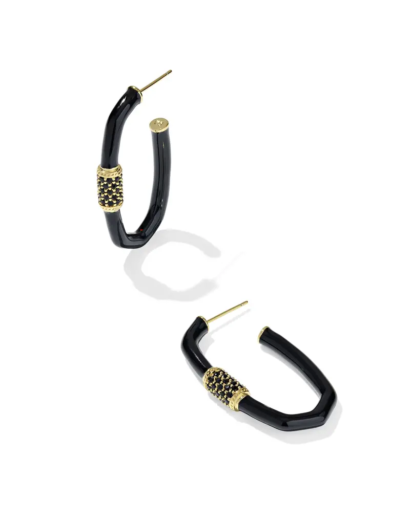 KENDRA SCOTT Emery Large Enamel Hoop Earrings
