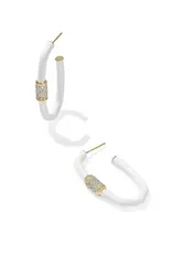 KENDRA SCOTT Emery Large Enamel Hoop Earrings