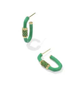 KENDRA SCOTT Emery Enamel Hoop Earrings