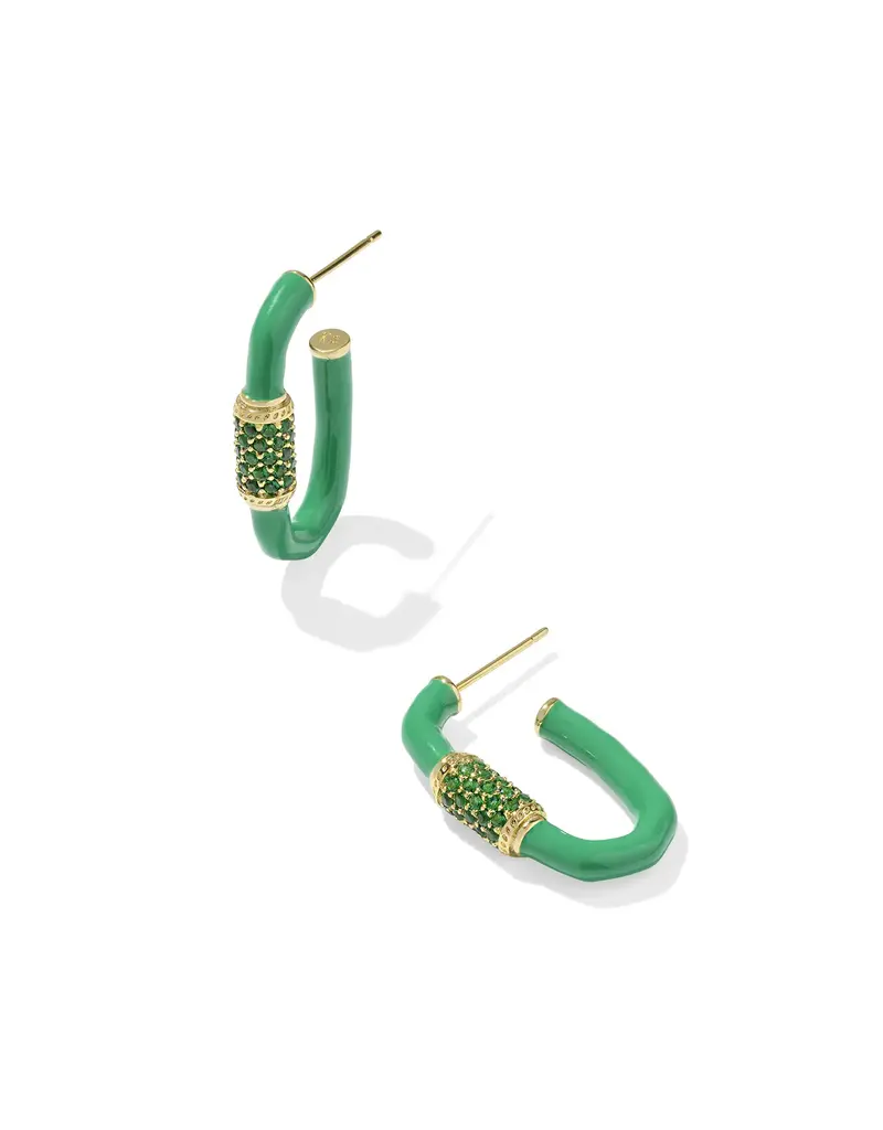 KENDRA SCOTT Emery Enamel Hoop Earrings