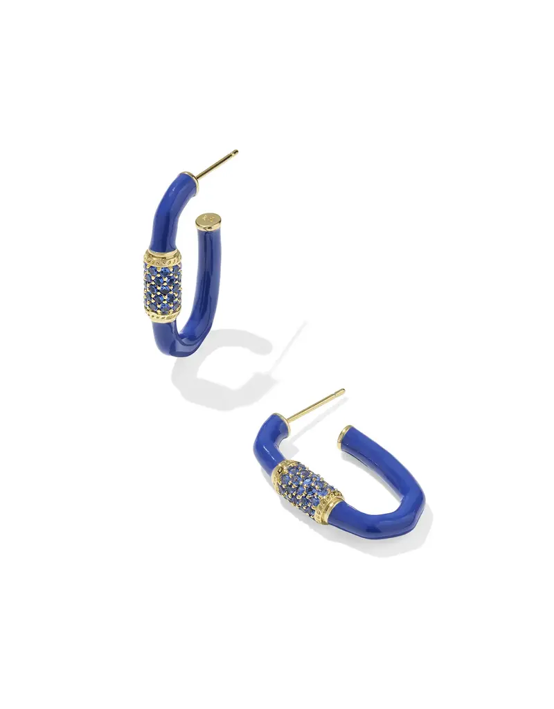 KENDRA SCOTT Emery Enamel Hoop Earrings