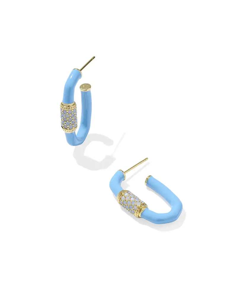 KENDRA SCOTT Emery Enamel Hoop Earrings