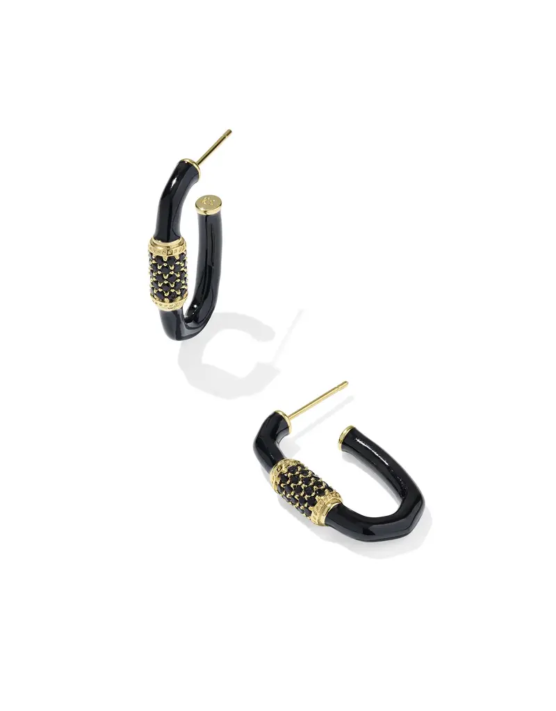 KENDRA SCOTT Emery Enamel Hoop Earrings