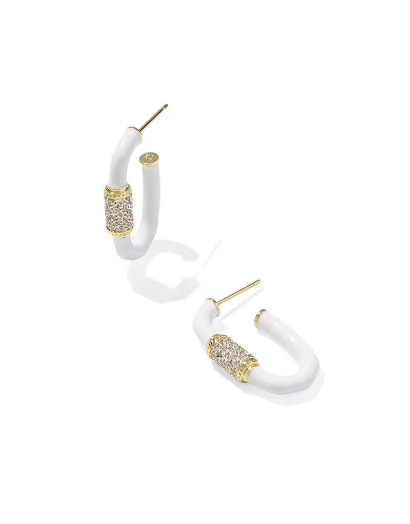 KENDRA SCOTT Emery Enamel Hoop Earrings