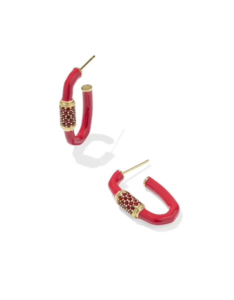 KENDRA SCOTT Emery Enamel Hoop Earrings