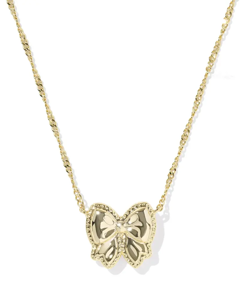 KENDRA SCOTT Haley Bow Short Pendant Necklace