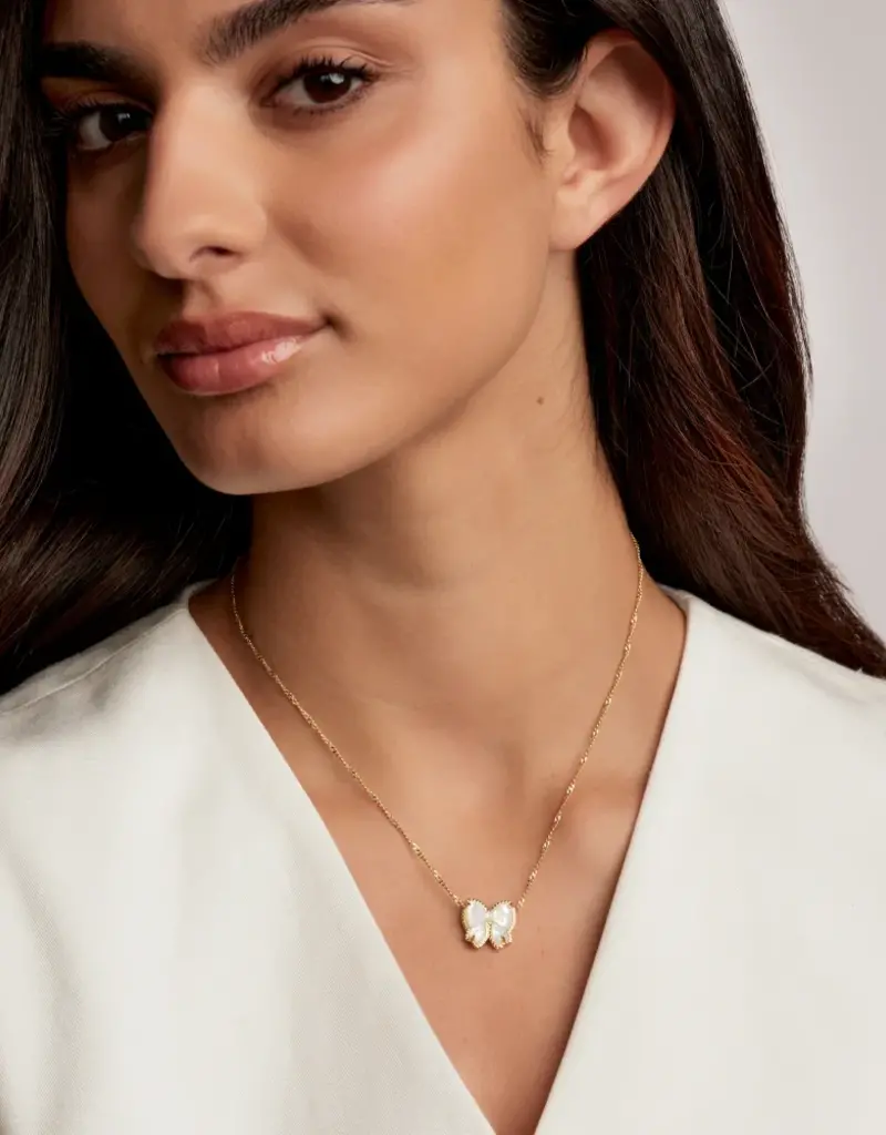 KENDRA SCOTT Haley Bow Short Pendant Necklace