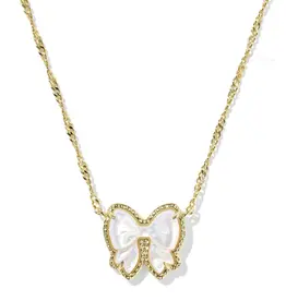 KENDRA SCOTT Haley Bow Short Pendant Necklace