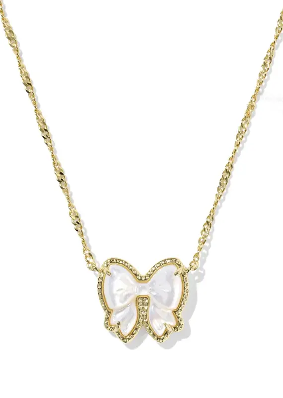 KENDRA SCOTT Haley Bow Short Pendant Necklace